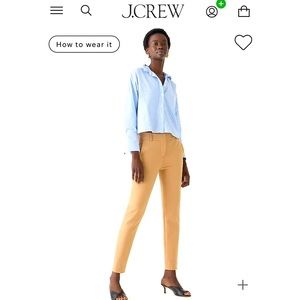 New With Tags. J.Crew Cameron Pant camel. Size 10. Slim Fit. Ankle length.